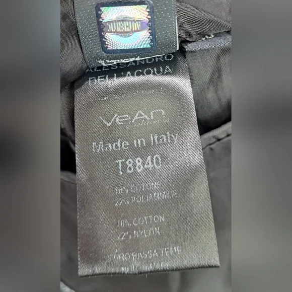 NWT Alessandro Dell'acqua Full Zip Jacket Fashion Woven Black Large / 50 - Picture 14 of 16